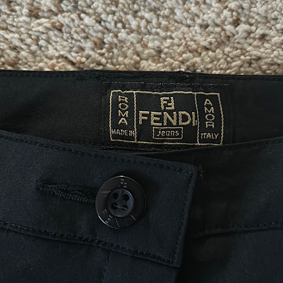 Fendi Authenticated Black Cotton Spandex Cropped Pants **Approx. Size 26**🔥🔥 - Picture 6 of 8